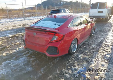 2018 Honda Civic Si из США, поврежденный, VIN 2HGFC1E55JH705967